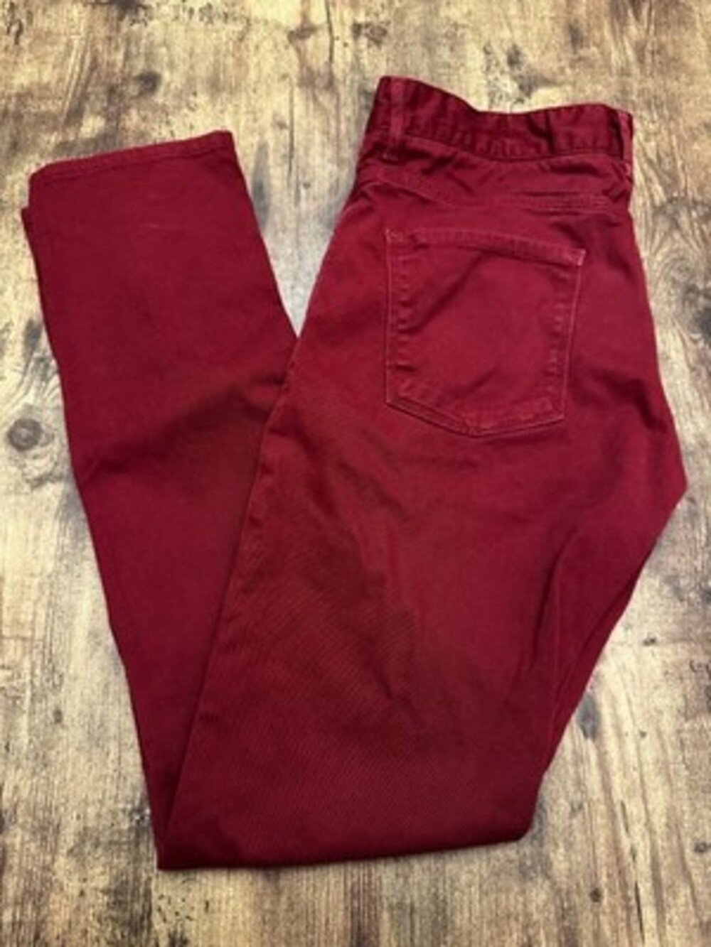 Zara Man Slim Fit Burgundy Red Chino Trousers #264